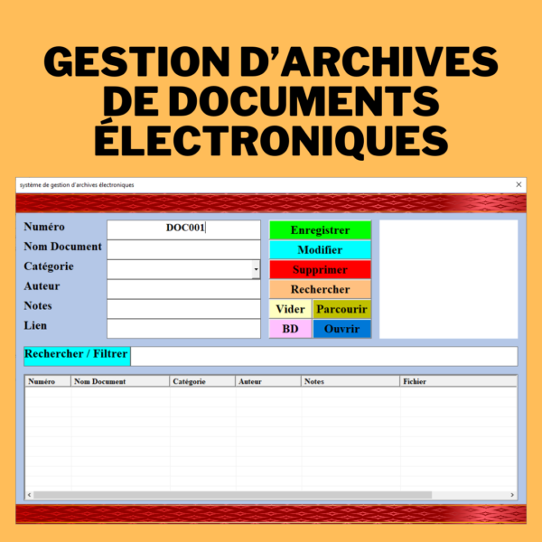 Gestion Archives Éléctronique De Documents