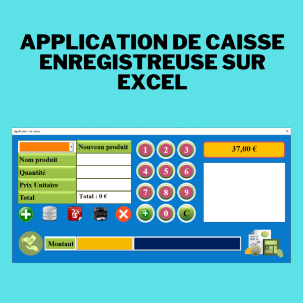 Application de caisse enregistreuse sur Excel