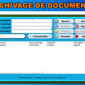 archivage de documents